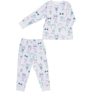 C&A Mädchen Rosa Katzen Pyjama Größe 104, Langarm Oberteil und Hose, Niedlicher Katzen Druck - Mode & Kleidung