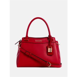 GUESS Harleston piros műbőr női táska felső fogantyúval és keresztpánttal - Guess