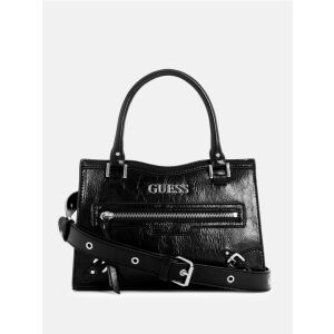 GUESS Demetri fekete műbőr női táska, elölnézet - Guess