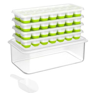 Set 4 forme pentru gheata, o caserola si o scafa AcrossSea, silicon, alb/verde/transparent 136159456 - Forme cuburi de gheata