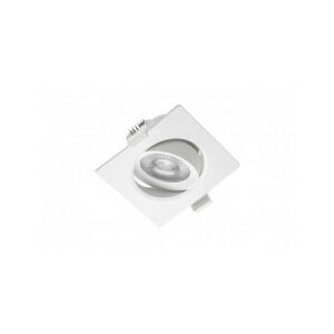 LED-Spot 5W Einbau, quadratisch, verstellbar, GTV, 400lm, neutrales Licht (4000K), weiß
