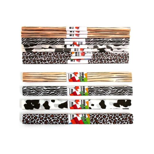 Krepp papír szett, 10 db, 50x200 cm, mintás 135902900