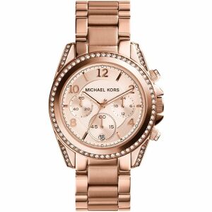 Ceas de damă Michael Kors MK5263 Blair aur roz cu cristale - Accesorii pentru femei