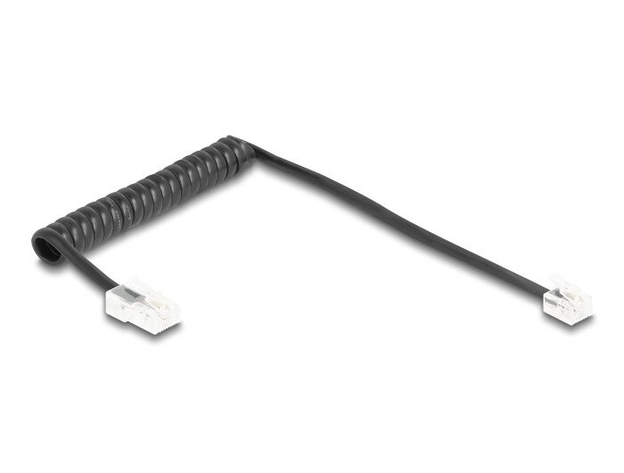 Delock Telefon csavart kábel RJ11 apa - RJ45 apa fekete színű 1 m