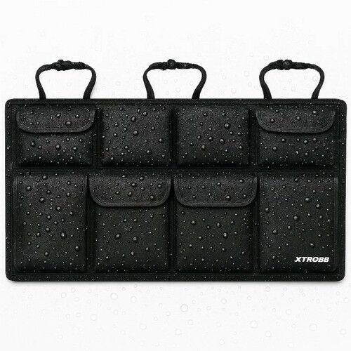 Xtrobb Autositz-Organizer mit 8 Taschen, schwarz, wasserdicht