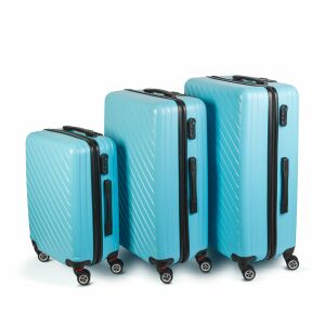 Bewello 3 részes zöld keményfalú bőrönd szett - Bewello