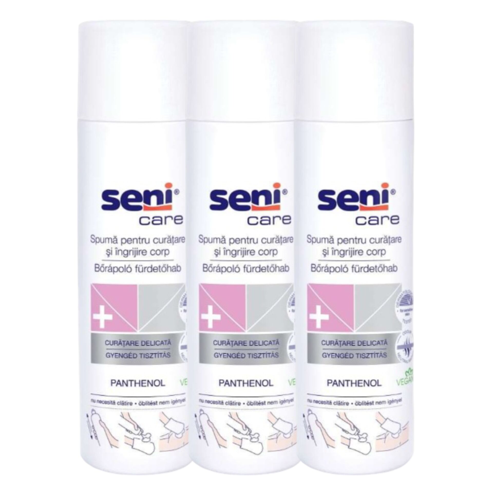 Seni Care bőrápoló Tisztítóhab 3x500ml