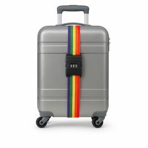 Bewello szivárványos bőrönd heveder kombinációs zárral, amely egy bőröndöt rögzít - Bewello