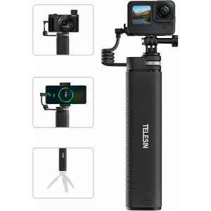 Selfie stick Telesin cu baterie încorporată, compatibil cu GoPro și smartphone-uri. Lungime extinsă 90cm. - Accesorii pentru camere de acțiune