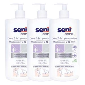 Seni Care 3in1 Mosdatókrém 3x1000ml, gyengéd tisztító krém ureával - Seni