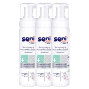 Seni Care pjena šampon za pranje bez vode 3x200ml, čišćenje kose bez ispiranja za nepokretne pacijente - Seni