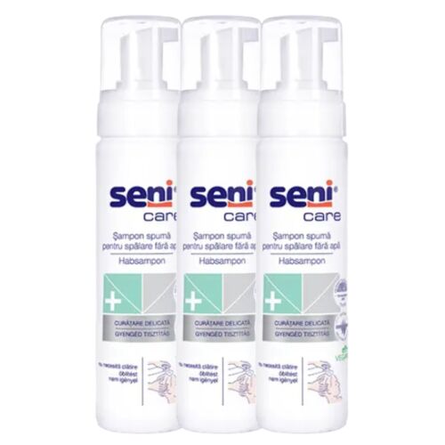 Seni Care pjena šampon za pranje bez vode 3x200ml, čišćenje kose bez ispiranja za nepokretne pacijente
