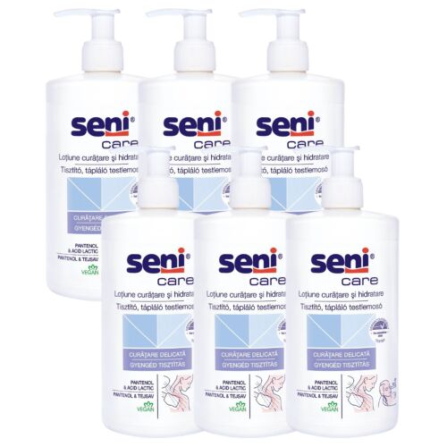 Seni Care Loțiune de curățare și hidratare pentru corp 6x500ml, curățare delicată și hidratare