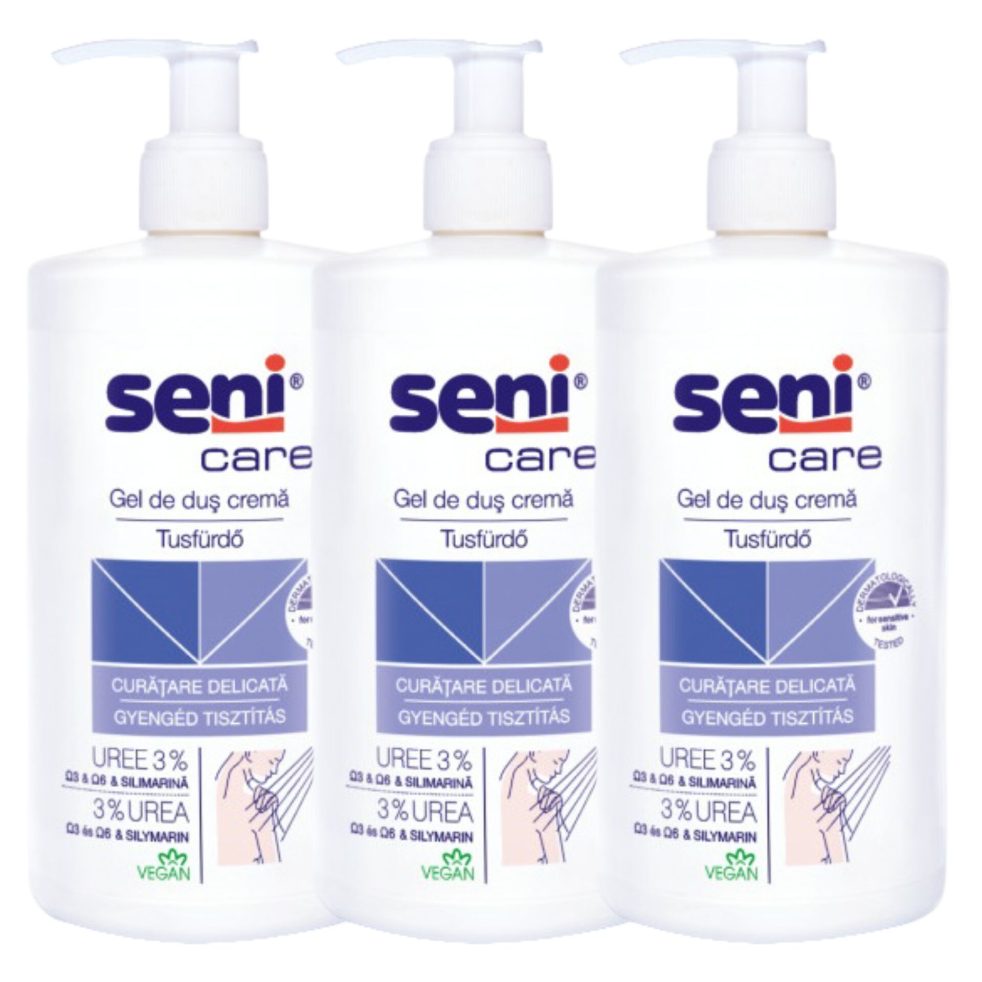 Seni Care hidratáló Tusfürdő 3x500ml