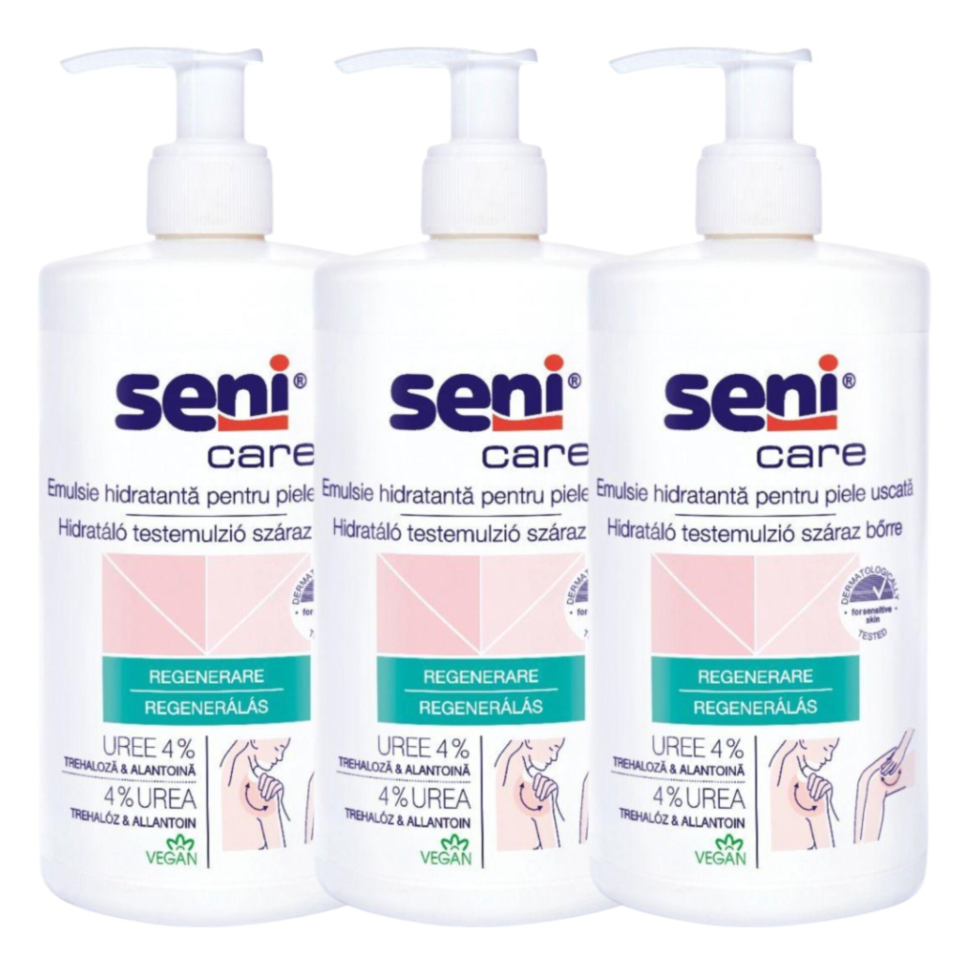 E-shop Seni Care Hydratačný telový krém na suchú pokožku 3x500ml