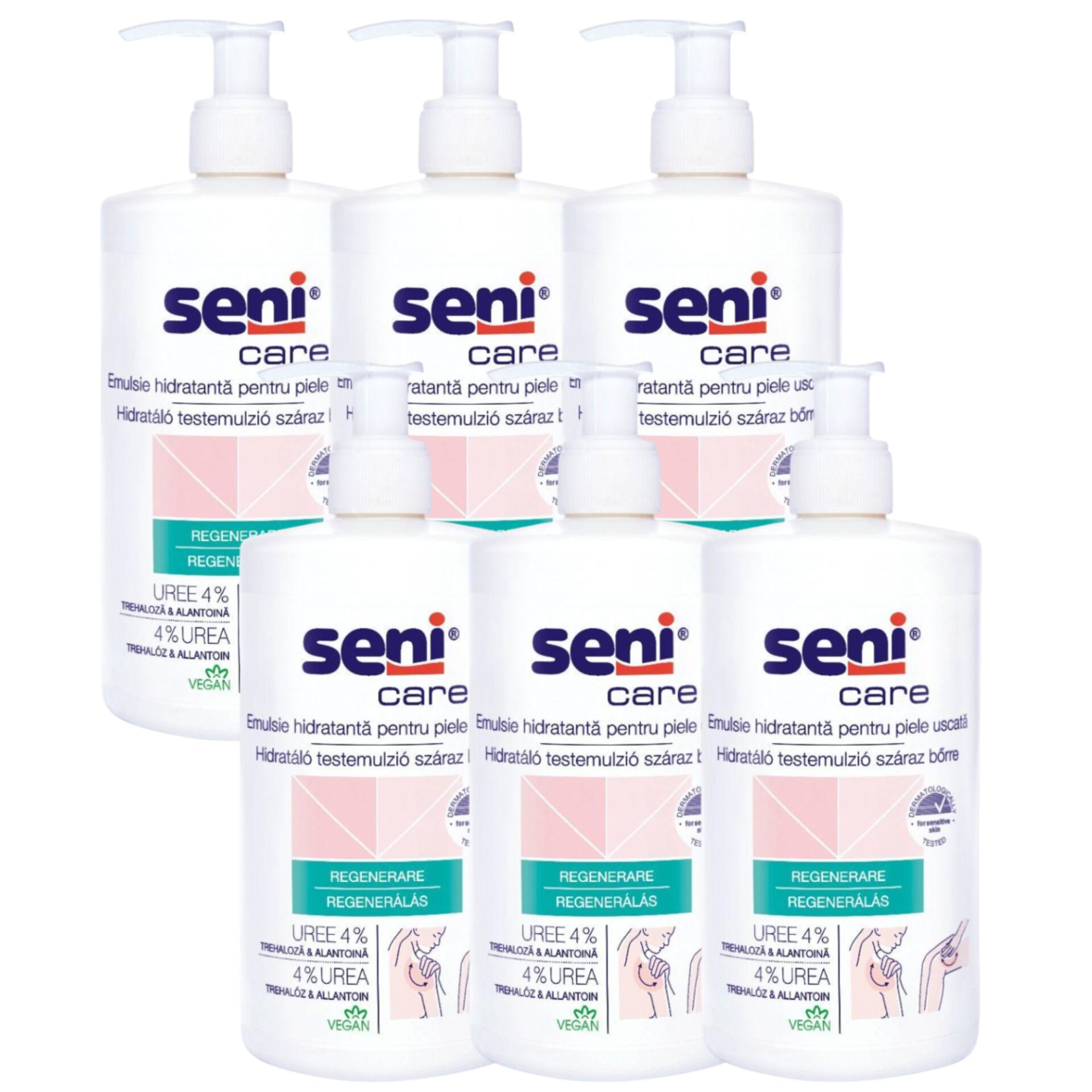 Seni Care hidratáló Testápoló száraz bőrre 6x500ml