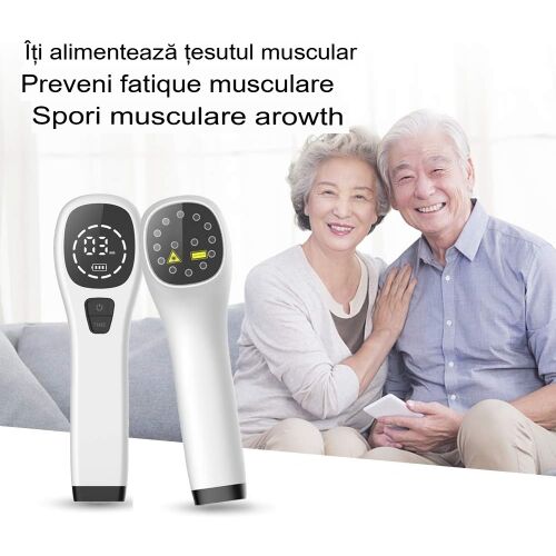 ALQUALITY® Terápiás Lézerkészülék – Korszerű infravörös fénykezelés ízületi és izomfájdalmak enyhítésére, fizioterápiára és biostimulációra (2x808nm + 12x650nm), LED kijelzővel – Emberi és ál