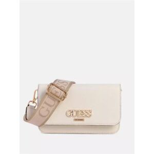 GUESS Utopie krémszínű crossbody táska logós pánttal - Guess