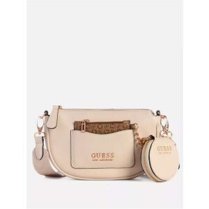 GUESS Espoir mlékszínű vászon crossbody táska levehető tasakkal - Guess