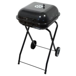 TRAPANI 46cm faszéngrill fedéllel, fekete, állványon kerekekkel - Cattara