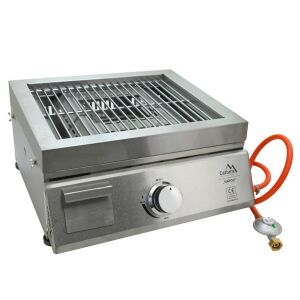 Cattara NAPOLI asztali gázgrill grillráccsal, oldalsó asztallal és gázcsővel - Cattara