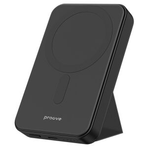 Proove Hyperion 20W 10000mAh Fekete Power Bank vezeték nélküli töltéssel és állvánnyal - Proove