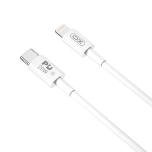 XO NB-Q189A Kabel Type-C - Lightning 20W PD 1m - biały 128821182 - Kabel danych