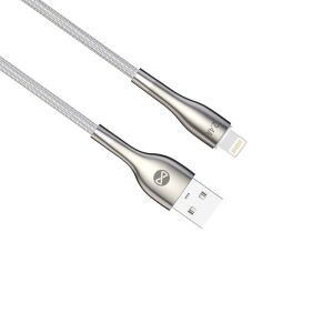 Forever Sleek USB-A - Lightning kábel 2.4A 1m - fehér 128827350 - Lightning kábel