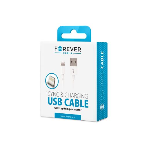 Forever USB-A - Lightning kábel 1A 1m - fehér