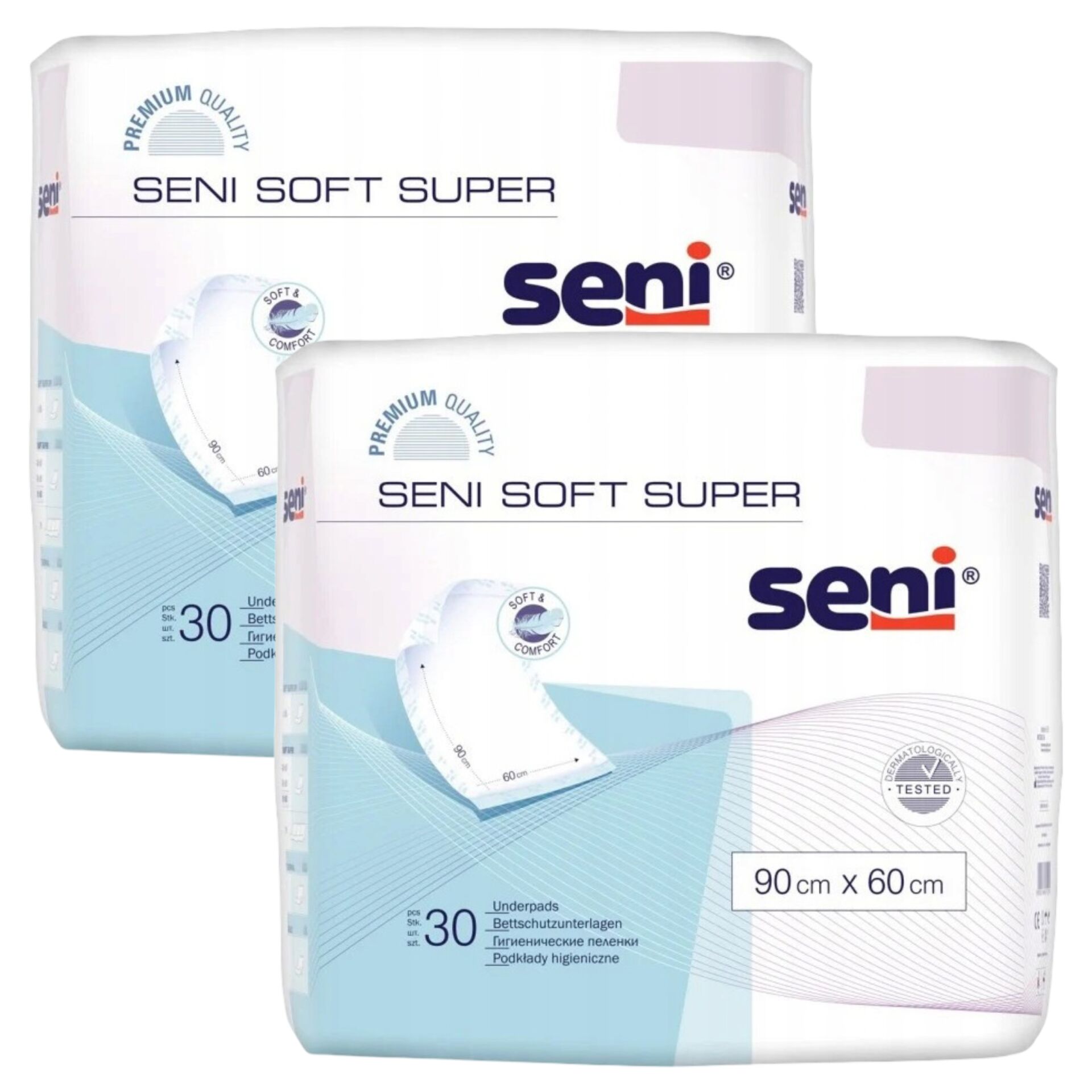 Seni Soft Super Felnőtt alátét 90x60cm (2x30db)