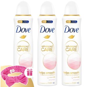 Dove Advanced Care Coconut & Jasmine Deodorant 3-pack with free headband - Dove
