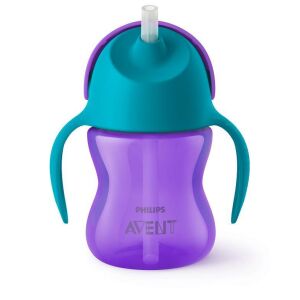 Philips Avent SCF796/02 Bendy Straw Cup 200ml, purple and teal - Feeding