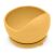 Yellow silicone baby bowl with suction base