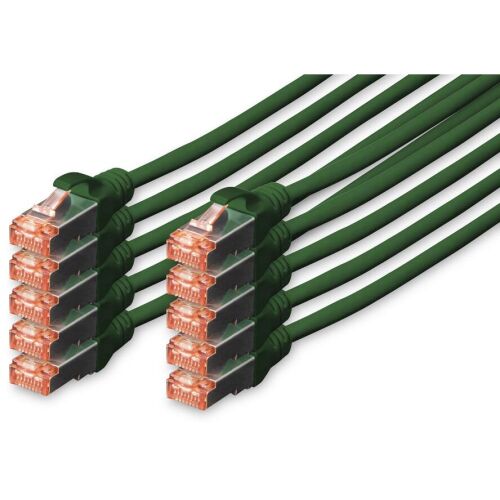Digitus DK-1644-010-G-10 hálózati kábel Zöld 1 M Cat6 S/FTP (S-STP) 141363525