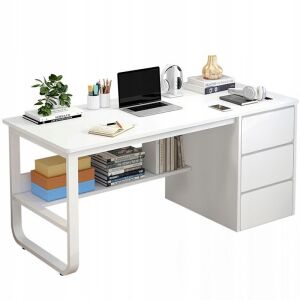 Birou computer pentru tineret alb loft scandinav cu rafturi mari 100 cm 139818977 - Papetărie & articole birou