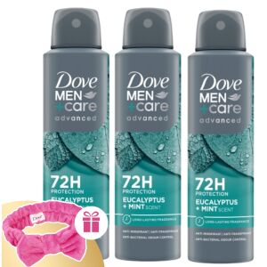 Dove Men+Care Advanced Eucalyptus + Mint Deodorant 3-pack with free Headband - Dove