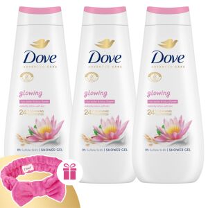 Krémový sprchový gél Dove Advanced Care Glowing 3x400ml + darčeková gumička do vlasov 128845495 - Kúpeľňa