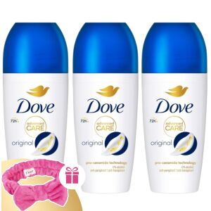 Dove Advanced Care Original Antiperspirant Deodorant 3x50ml with free Headband - Dezodor