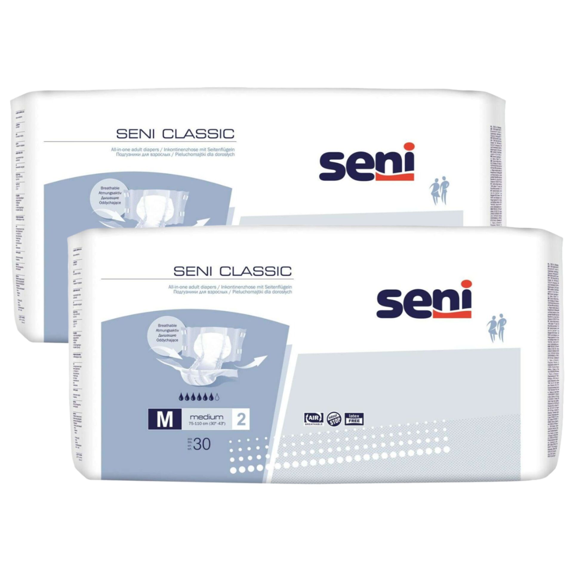 Seni Classic Medium 2 Felnőtt pelenka 75-110cm (2x30db)