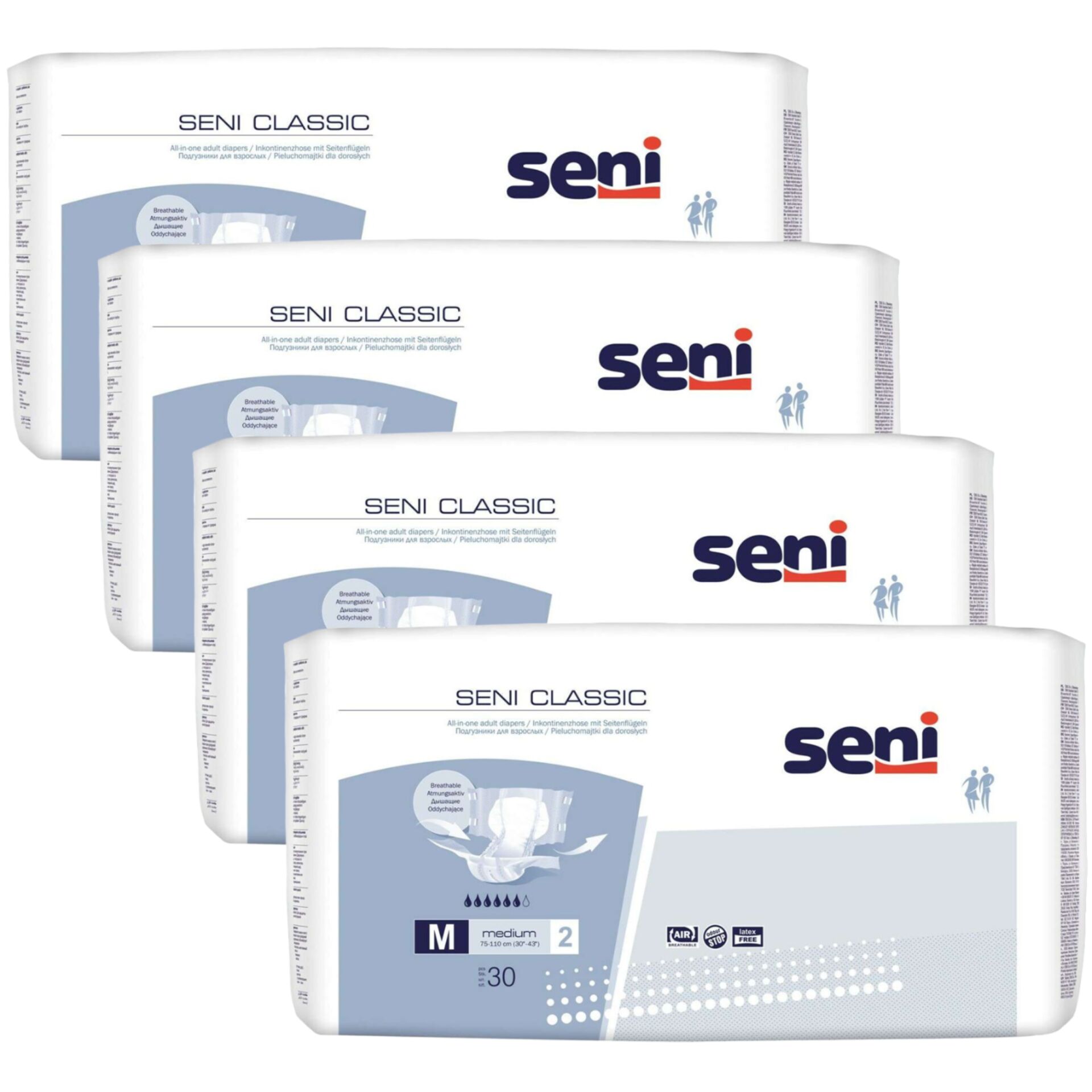 Seni Classic Medium 2 Felnőtt pelenka 75-110cm (4x30db)