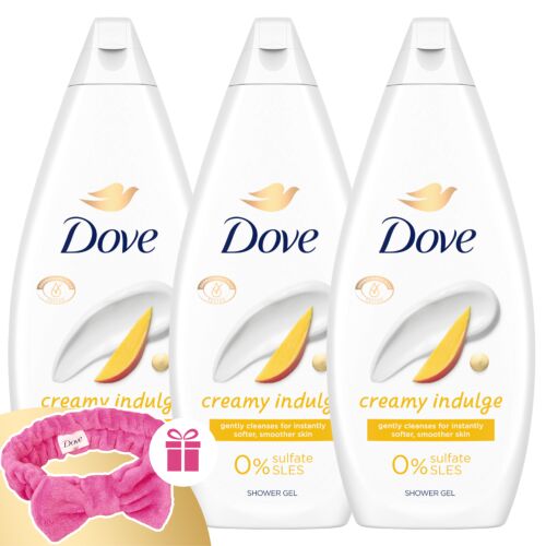 Dove Creamy Indulge Duschgel 3x720ml mit gratis rosa Stirnband