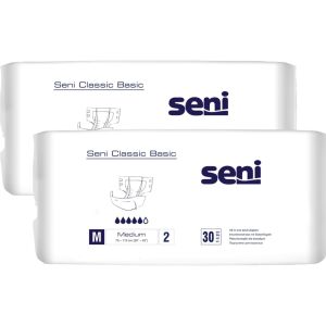 Seni Classic Basic Medium plienkové nohavičky pre dospelých, 2 balenia po 30 kusov - Seni