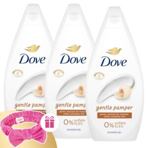 Dove Gentle Pamper Cremă de duș 450ml cu bandă roz cadou - Frumusețe și sănătate