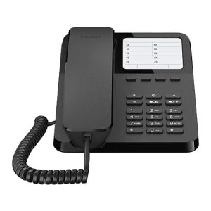 Gigaset Desk 200 schnurgebundenes Telefon in Schwarz, Tischtelefon für Zuhause oder Büro - Bürotechnik