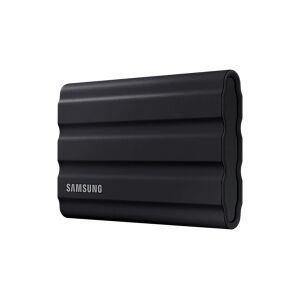Szögletes nézet a Samsung T7 Shield 2TB Hordozható SSD-ről - Fekete - Samsung