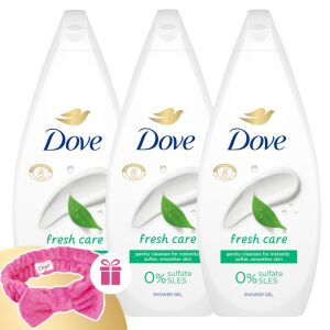 Dove Fresh Care Duschgel 3er-Pack mit gratis rosa Stirnband - Badezimmer