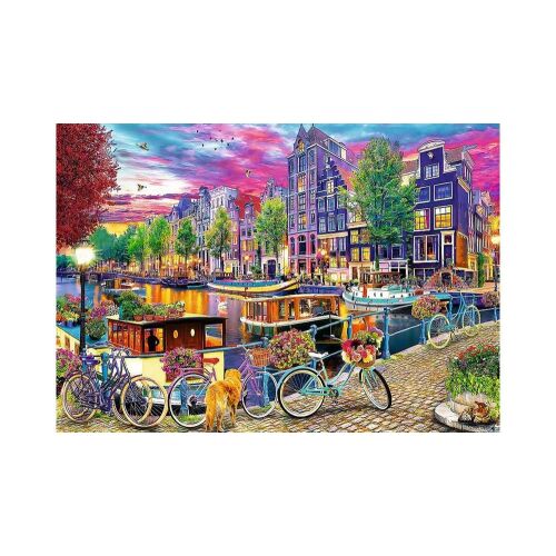 Amszterdam csatorna jelenet a Trefl 500 darabos puzzle-ből