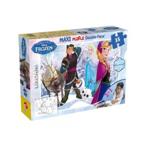 Lisciani Kraina Lodu 2w1 Maxi Puzzle i Kolorowanka, 35 elementów, 70x50cm, pudełko - Puzzle