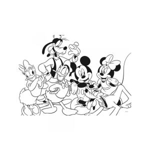 Myszka Miki i przyjaciele kolorowanka do puzzli Lisciani 2w1 - Puzzle i układanki