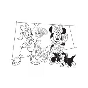 Myszka Minnie i Kaczka Daisy Kolorowanka - Lisciani Puzzle 2w1 - Puzzle i układanki